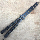 Foldable Comb Stainless Steel Practice Training Butterfly Knife Comb Beard Moustache Brushes Hairdressing Styling Tool AExp