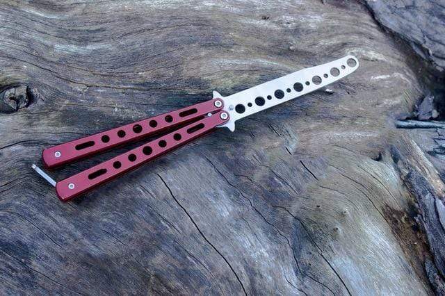 Foldable Comb Stainless Steel Practice Training Butterfly Knife Comb Beard Moustache Brushes Hairdressing Styling Tool AExp