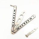 Foldable Comb Stainless Steel Practice Training Butterfly Knife Comb Beard Moustache Brushes Hairdressing Styling Tool AExp