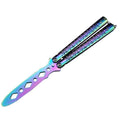 Foldable Comb Stainless Steel Practice Training Butterfly Knife Comb Beard Moustache Brushes Hairdressing Styling Tool AExp