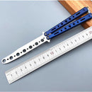 Foldable Comb Stainless Steel Practice Training Butterfly Knife Comb Beard Moustache Brushes Hairdressing Styling Tool AExp