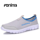 FONIRRA Men Casual Shoes 2017 New Summer Breathable Mesh Casual Shoes Size 34-46 Slip On Soft Men's Loafers Outdoors Shoes 131-Grey-6.5-JadeMoghul Inc.