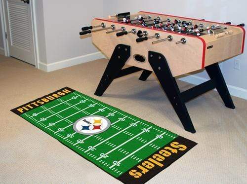 Football Field Runner Hallway Runner Rug NFL Pittsburgh Steelers Runner Mat 30"x72" FANMATS