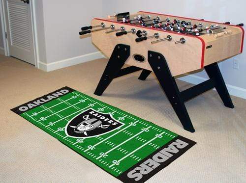 Football Field Runner Runner Rugs NFL Oakland Raiders Runner Mat 30"x72" FANMATS