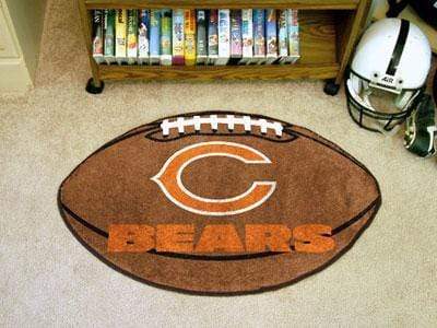 Football Mat Modern Rugs NFL Chicago Bears Football Ball Rug 20.5"x32.5" FANMATS