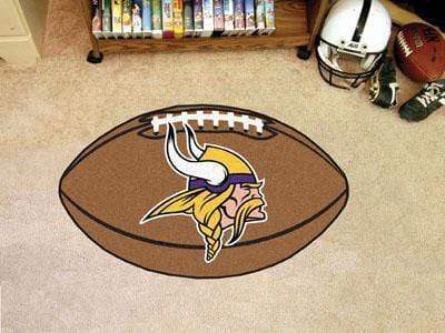 Football Mat Round Rug in Living Room NFL Minnesota Vikings Football Ball Rug 20.5"x32.5" FANMATS