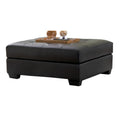 Footstools and Ottomans Ottoman With Tufted Seat, Black Benzara