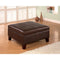 Footstools and Ottomans Square Storage Ottoman, Dark Brown Benzara