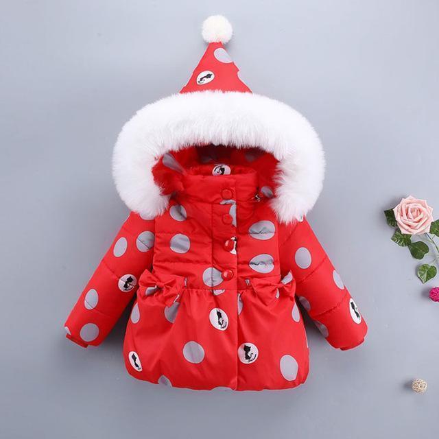 For Baby girl autumn winter clothing cotton jacket outerwear infant baby girl outfits clothes casual sports hooded jackets coats-red-9M-JadeMoghul Inc.