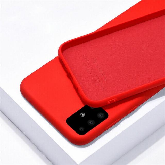 For Samsung A50 A70 A51 A71 S8 S9 S10E S20 FE Plus Liquid Silicone Soft Case Cover For Galaxy Note 8 9 Plus A20 A30 A40 S7 Edge JadeMoghul Inc. 