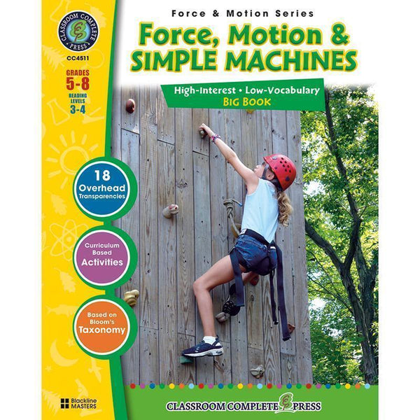 FORCE MOTION & SIMPLE MACHINES BIG-Learning Materials-JadeMoghul Inc.