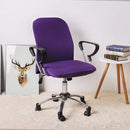 FORCHEER Office Chair Cover Solid Computer Chair Cover Spandex Stretch Armchair Seat Case 2 Pieces Removable and Washable AExp