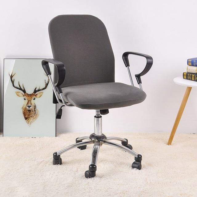 FORCHEER Office Chair Cover Solid Computer Chair Cover Spandex Stretch Armchair Seat Case 2 Pieces Removable and Washable AExp