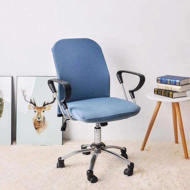 FORCHEER Office Chair Cover Solid Computer Chair Cover Spandex Stretch Armchair Seat Case 2 Pieces Removable and Washable AExp