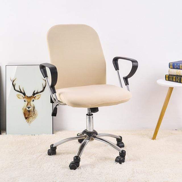 FORCHEER Office Chair Cover Solid Computer Chair Cover Spandex Stretch Armchair Seat Case 2 Pieces Removable and Washable AExp