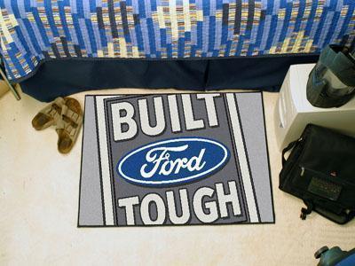 Indoor Outdoor Rugs FORD Sports  Built Ford Tough Starter Rug 19"x30" Gray