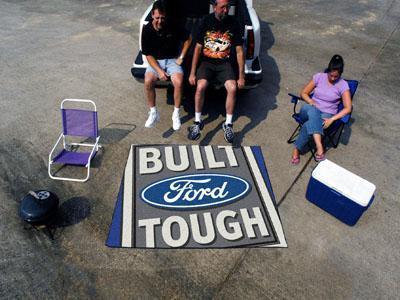 BBQ Mat FORD Sports  Built Ford Tough Tailgater Rug 5'x6' Blue