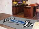 5x8 Rug FORD Sports  Ford Flags 5'x8' Plush Rug Gray