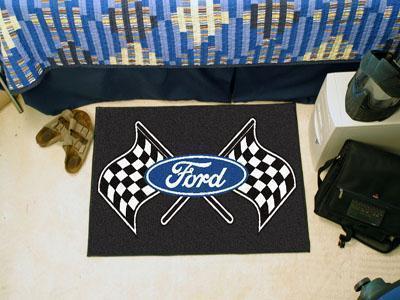 Outdoor Mat FORD Sports  Ford Flags Starter Rug 19"x30" Black