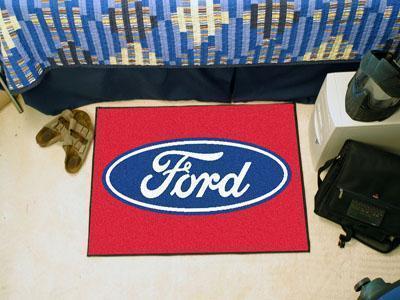 Outdoor Rug FORD Sports  Ford Oval Starter Rug 19"x30" Red