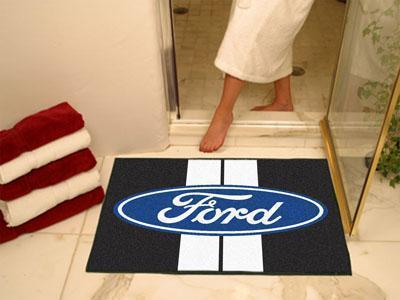 Floor Mats FORD Sports  Ford Oval with Stripes All-Star Mat 33.75"x42.5" Black