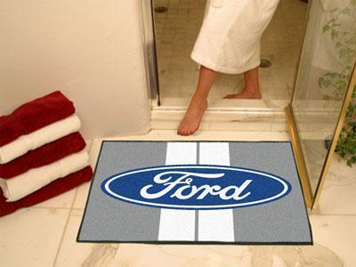 Mat Best FORD Sports  Ford Oval with Stripes All-Star Mat 33.75"x42.5" Gray