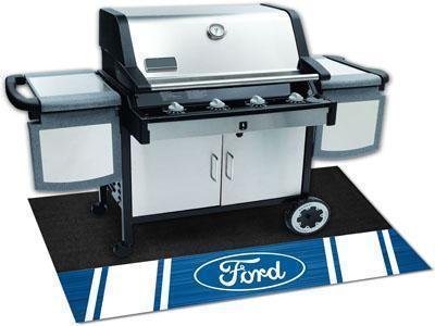 BBQ Mat FORD Sports  Ford Oval with Stripes Grill Tailgate Mat 26"x42"