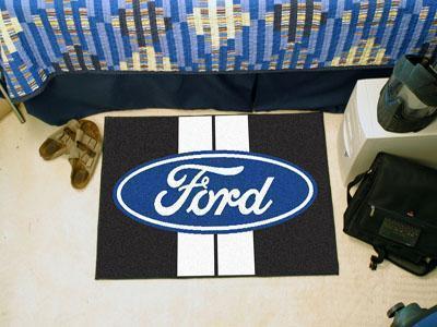 Cheap Rugs FORD Sports  Ford Oval with Stripes Starter Rug 19"x30" Black