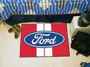 Indoor Outdoor Rugs FORD Sports  Ford Oval with Stripes Starter Rug 19"x30" Red