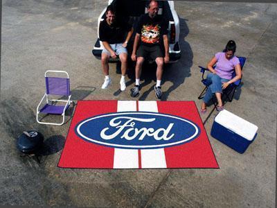 Outdoor Rug FORD Sports  Ford Oval with Stripes Ulti-Mat Red