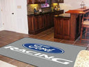 5x8 Rug FORD Sports  Ford Racing 5'x8' Plush Rug Gray