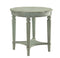 Fordon End Table, Antiqued Green-Side Tables and End Tables-Antiqued Green-MDF Solid Wood Leg-JadeMoghul Inc.