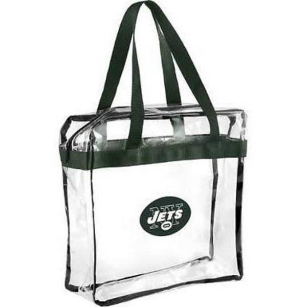 Forever Collectibles NFL New York Jets Clear Messenger Bag-LICENSED NOVELTIES-JadeMoghul Inc.