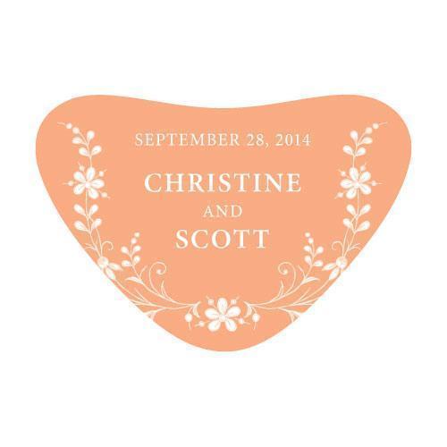 Forget Me Not Heart Container Sticker Ruby (Pack of 1)-Wedding Favor Stationery-Peach-JadeMoghul Inc.