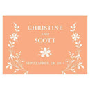 Forget Me Not Large Rectangular Tag Ruby (Pack of 1)-Wedding Favor Stationery-Peach-JadeMoghul Inc.