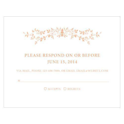 Forget Me Not RSVP Ruby (Pack of 1)-Weddingstar-Peach-JadeMoghul Inc.