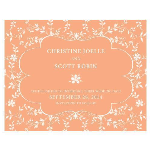 Forget Me Not Save The Date Card Ruby (Pack of 1)-Weddingstar-Willow Green-JadeMoghul Inc.