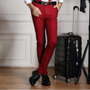 Formal Men Suit Pants - Slim Smart Casual Straight Dress Trousers-red-S-JadeMoghul Inc.
