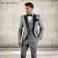 Formal Men Suit - Slim Fit Designer Suit with Vest - 3Pcs-same as picture 1-XS-JadeMoghul Inc.