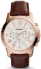 Fossil Grant Chronograph Brown Leather FS4991 Men's Watch-Branded Watches-JadeMoghul Inc.