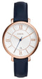 Fossil Jacqueline Silver Dial Navy Blue Leather ES3843 Women's Watch-Branded Watches-JadeMoghul Inc.