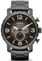 Fossil Nate Chronograph Smoke Grey Dial JR1437 Men's Watch-Branded Watches-JadeMoghul Inc.
