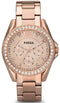 Fossil Riley Multifunction Crystal Rose Gold ES2811 Women's Watch-Branded Watches-JadeMoghul Inc.