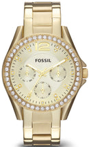 Fossil Riley Multifunction Gold Tone Crystal Dial ES3203 Women's Watch-Branded Watches-JadeMoghul Inc.