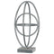 Four Interconnected Metal Orb On Square Base, Large, Silver-Home Accent-Silver-Metal-JadeMoghul Inc.