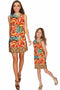 Fox Adele Shift Floral Mommy and Me Dresses-Fox-18M/2-Orange/Green-JadeMoghul Inc.