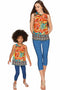 Fox Emily Sleeveless Dressy Top - Mommy & Me-Fox-18M/2-Orange/Green-JadeMoghul Inc.