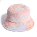 FOXMOTHER Winter Outdoor Vacation Lady Panama Black Solid Thickened Soft Warm Fishing Cap Faux Fur Rabbit Bucket Hat For Women AExp