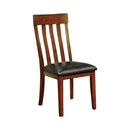 Foxville Transitional Side Chair, Cherry Finish, Set Of 2-Armchairs and Accent Chairs-Cherry-Leatherette Solid Wood Wood Veneer & Others-JadeMoghul Inc.