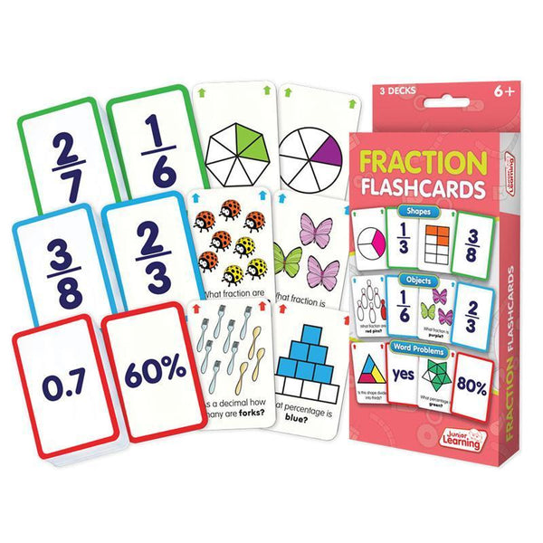 FRACTION FLASH CARDS-Learning Materials-JadeMoghul Inc.